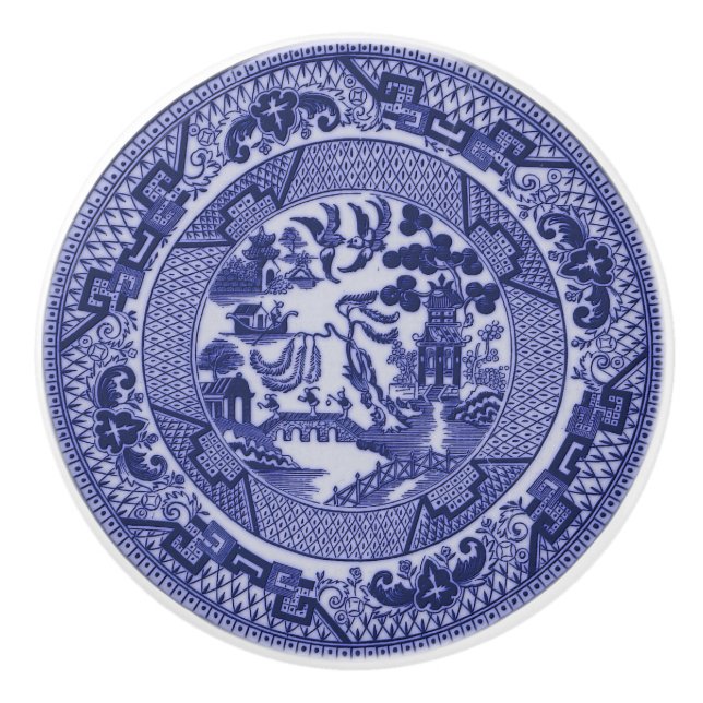 Knopp v4 för design för blåttpilchina keramisk (Framsidan)