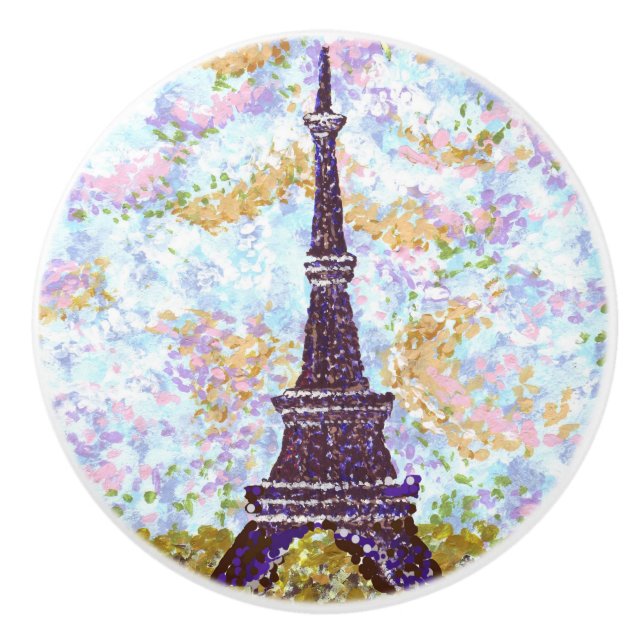 Knoppar för enhet för Eiffel tornPointillism (Framsidan)