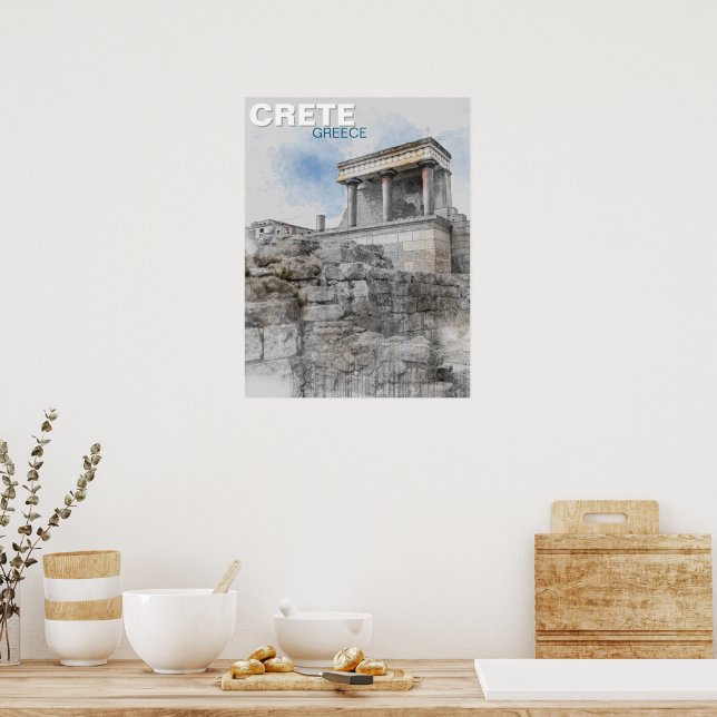 Knossos Palace – Ancient Minoan Ruins Wall Art  Poster (Kök)