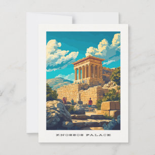 Knossos Palace Crete Greece Resepostkort Vykort