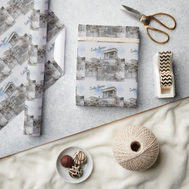 Knossos Palace, Heraklion, Kreta, Grekland Presentpapper (Hantverk)