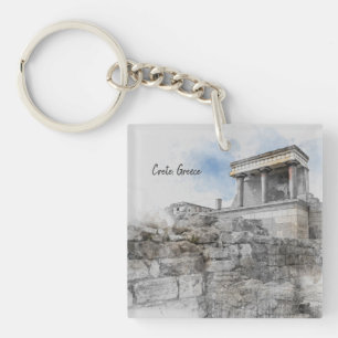 Knossos Palace Keychain - Ancient Crete Souvenir