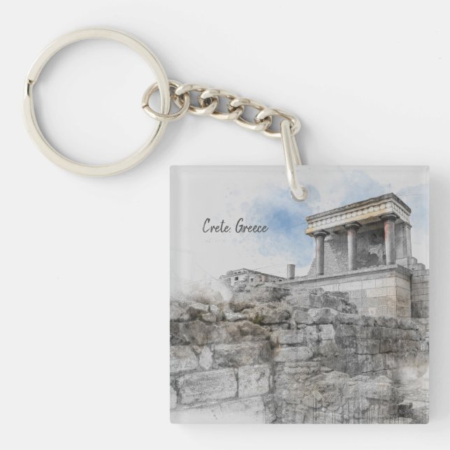 Knossos Palace Keychain - Ancient Crete Souvenir (Framsidan)