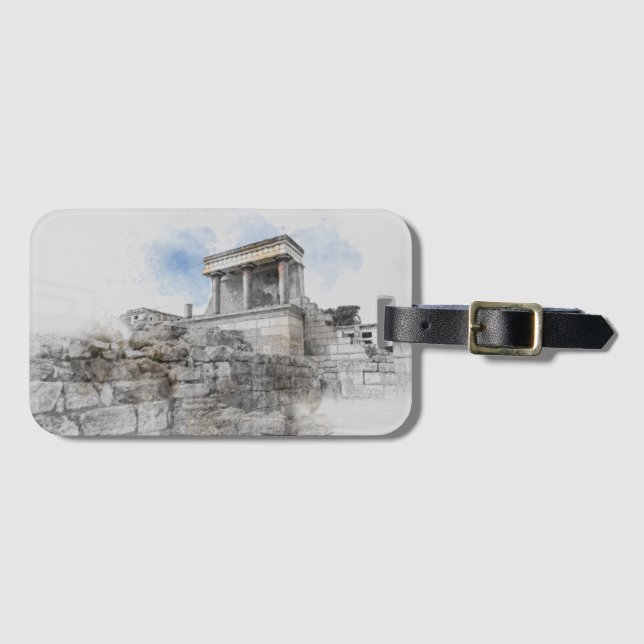 Knossos Palace Luggage Tag - Ancient Crete Travel Bagagebricka (Framsida horisontal)