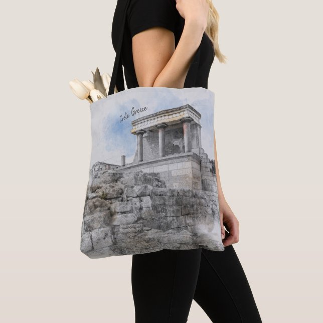 Knossos Palats Totebag – Heraklion Kreta Grekland Tygkasse (Närbild)