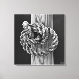 Knot A Rope Knot, bra art black and white Canvastryck
