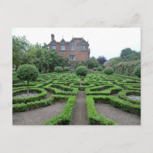 Knot Garden vid Old Moseley Hall Vykort