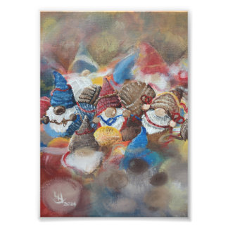Knot Gnomes Art Print Fototryck