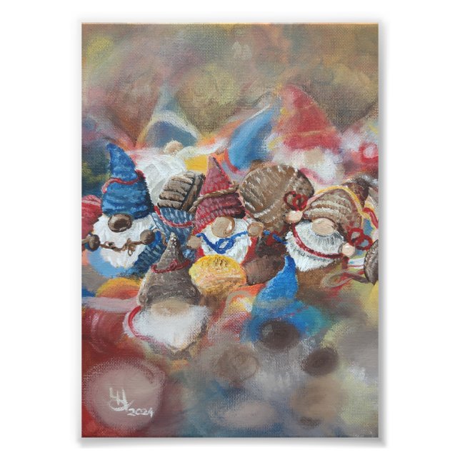 Knot Gnomes Art Print Fototryck (Framsidan)