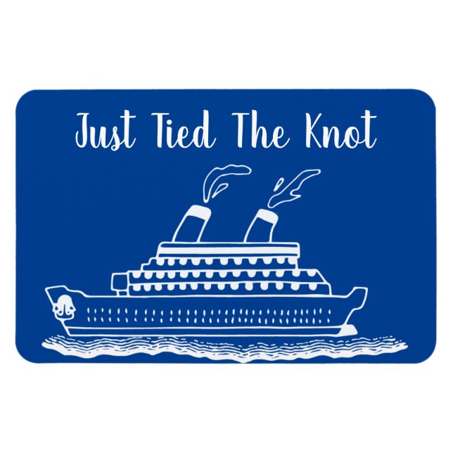 Knot Honeymoon Bröllop Cruise Cabin Door Magnet (Horisontell)