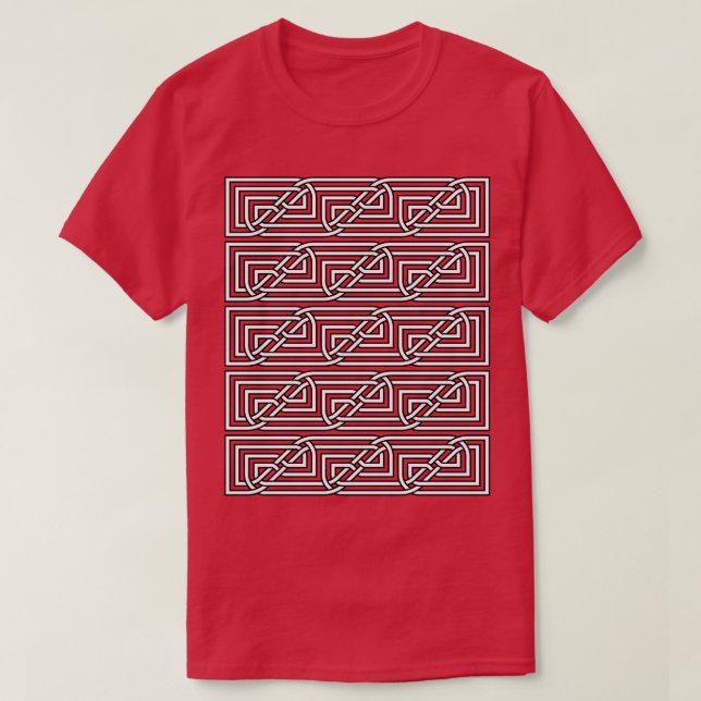 Knot Mönster 1, keltiskt sammanvävd T Shirt (Design framsida)
