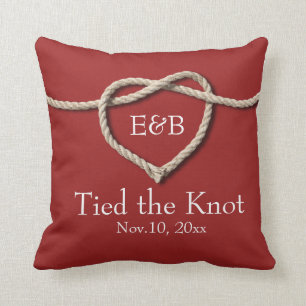 Knot Red Bröllop Pillow Kudde