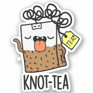 Knot-tea Roligt Tea Skämt Klistermärken