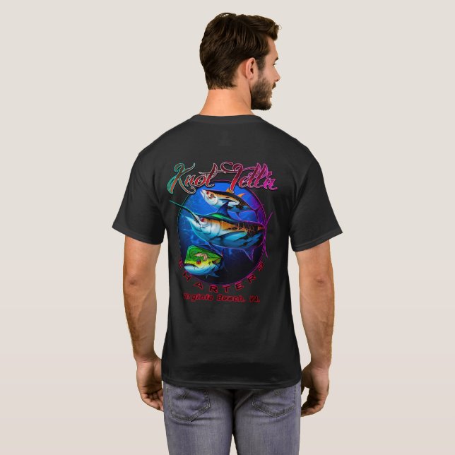 Knot Telln Charters Rip Art Logotyp T-Shirt (Hel baksida)