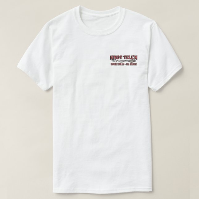 Knot Telln Charters Rip Art Logotyp T-Shirt (Design framsida)