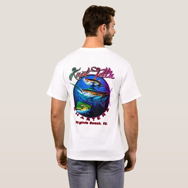 Knot Telln Charters Rip Art Logotyp T-Shirt (Hel baksida)