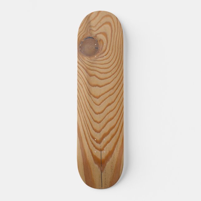 Knotig trä mini skateboard bräda 18,5 cm (Framsida)