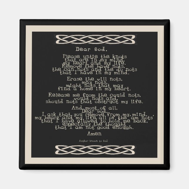 Knots Prayer Magnet (Framsidan)