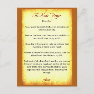 Knots Prayer Vykort