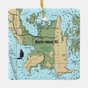 Knotts Island North Carolina Julgransprydnad Keramik