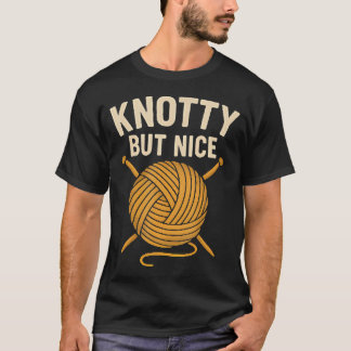 Knotty But Nice Roligt Stickningsgarn Present För T Shirt