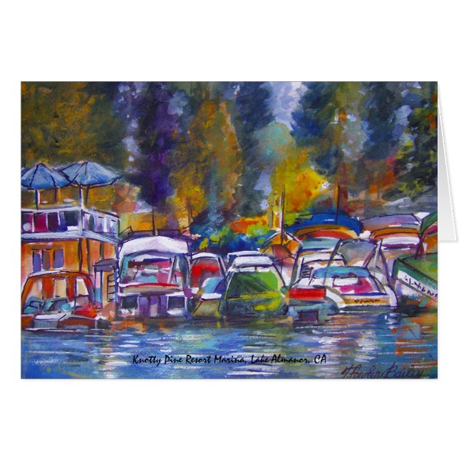 Knotty grässemesterortMarina… Hälsningskort (Framsidan Horizontal)