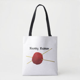Knotty Knitter Tote Tygkasse