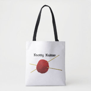 Knotty Knitter Tote Tygkasse