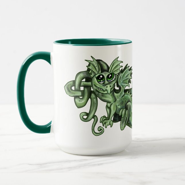 Knotty lil Dragon~celtic Knot Mugg (Vänster)