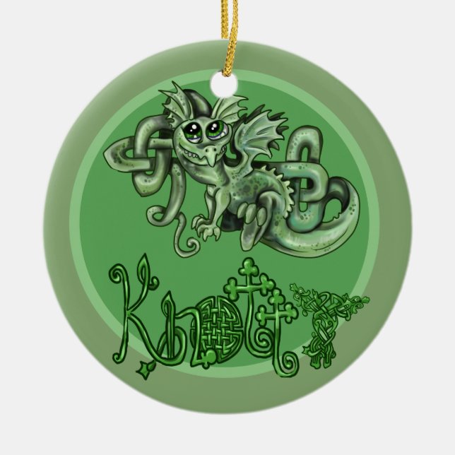 Knotty lil Dragon!Celtic Knot Ornament (Framsidan)
