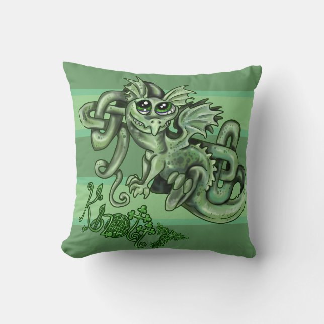 Knotty lil Dragon~Celtic Knot Pillow Kudde (Framsida)