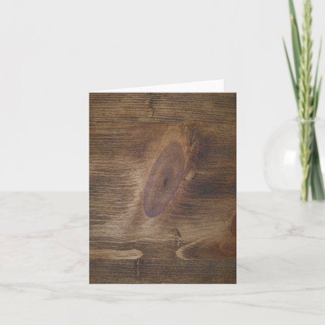 Knotty Notes Brown Rustic Wood Stationery Anteckningskort (Framsida)