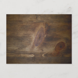 Knotty Notes Brown Rustic Wood Stationery Vykort