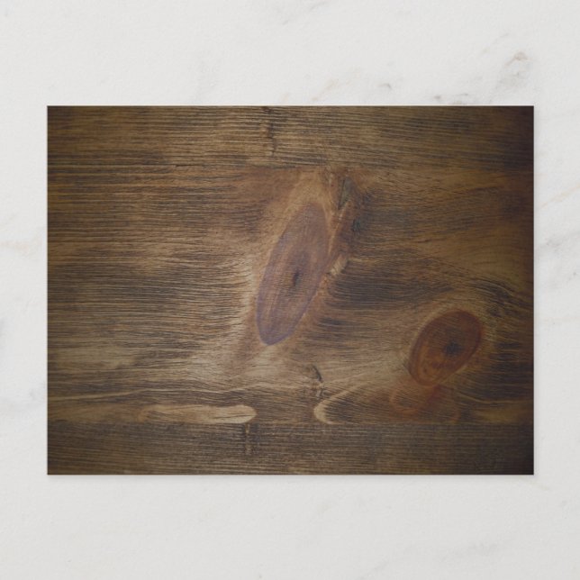 Knotty Notes Brown Rustic Wood Stationery Vykort (Framsida)