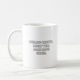 Knotty Rope Skämt Dad Pun Typografi Kaffemugg