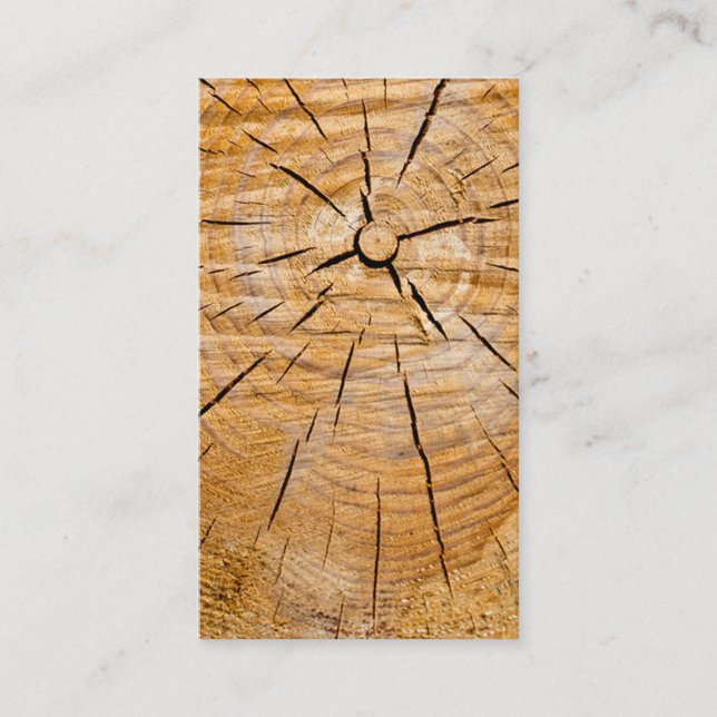 Knotty Wood Slice of Life Visitkort (Framsida)