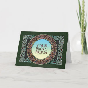 Knotwork Circle Gräns Photo Ram Greeting Card Kort