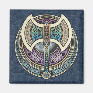 Knotwork Labrys kvadrerar magneten Magnet