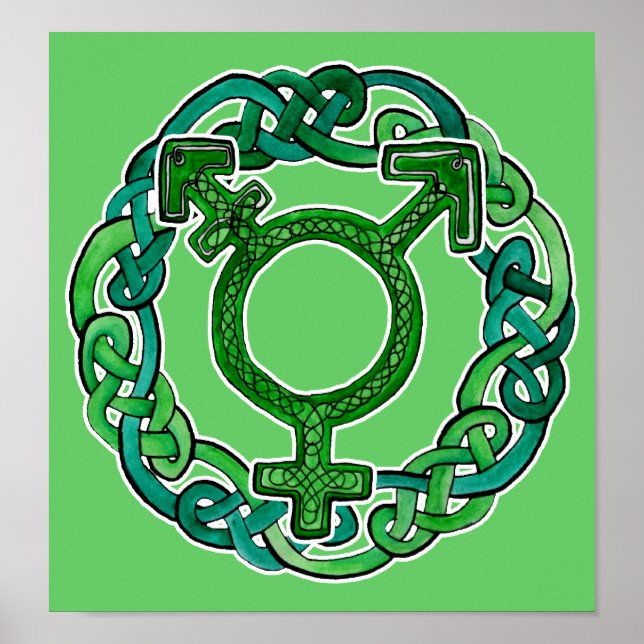 Knotwork Transgender Symbol Poster (Framsidan)