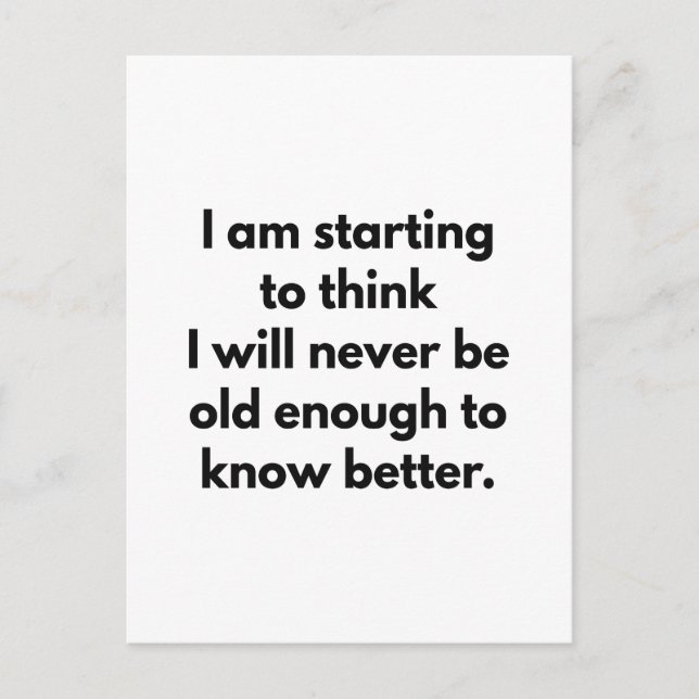 Know Better Vykort (Framsida)