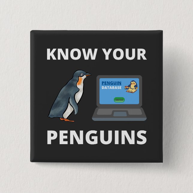 Know dina Penguins Knapp (Framsida)