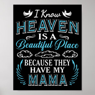 Know Heaven Mamma in Heaven Saknade Mors dag Mamma Poster