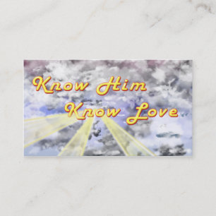 Know Him Know Kärlek Visitkort