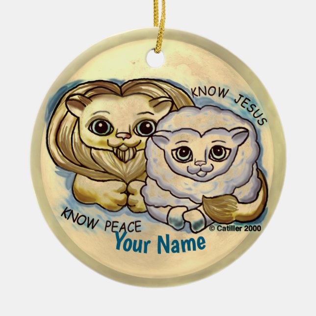 Know Jesus  Julgransprydnad Keramik (Framsidan)