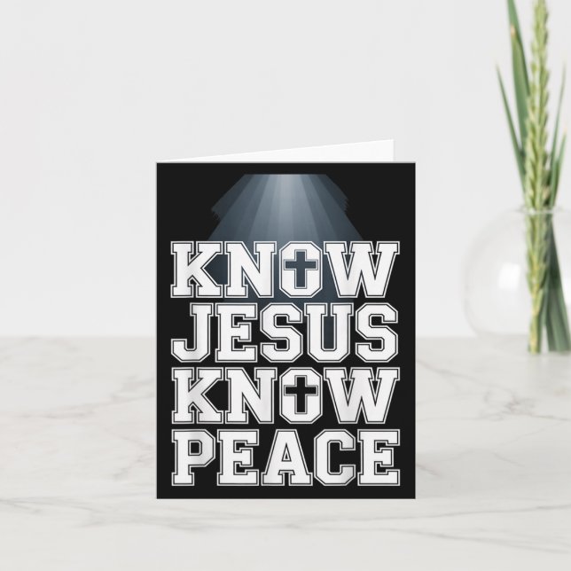 Know Jesus Know Peace Christian Graphic Design Fai Kort (Framsida)