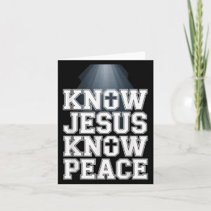 Know Jesus Know Peace Christian Graphic Design Fai Kort