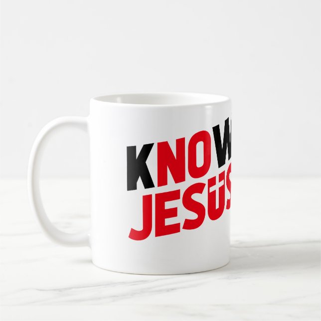 Know Jesus Know Peace Christian Kaffemugg (Vänster)