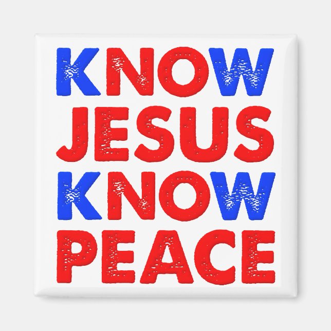 Know Jesus Know Peace Christian Magnet (Framsidan)