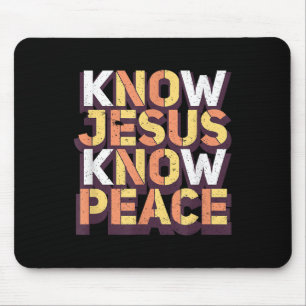 Know Jesus Know Peace Christian Religiösa Matching Musmatta