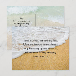 Know My Heart Scripture Encourption Postcard Vykort